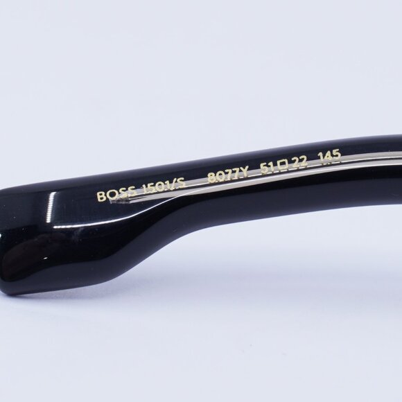 Hugo BOSS 1501/S 0807 7Y Sunglasses Black Square Frame, Blue Lenses - Picture 5 of 12